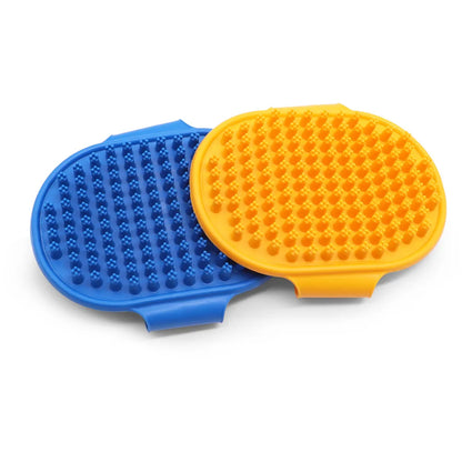 Pet Massage Bath Brush, Dotted Shower Scrubber for Short Hair Dogs & Cats, Pet Grooming Bathing Supplies