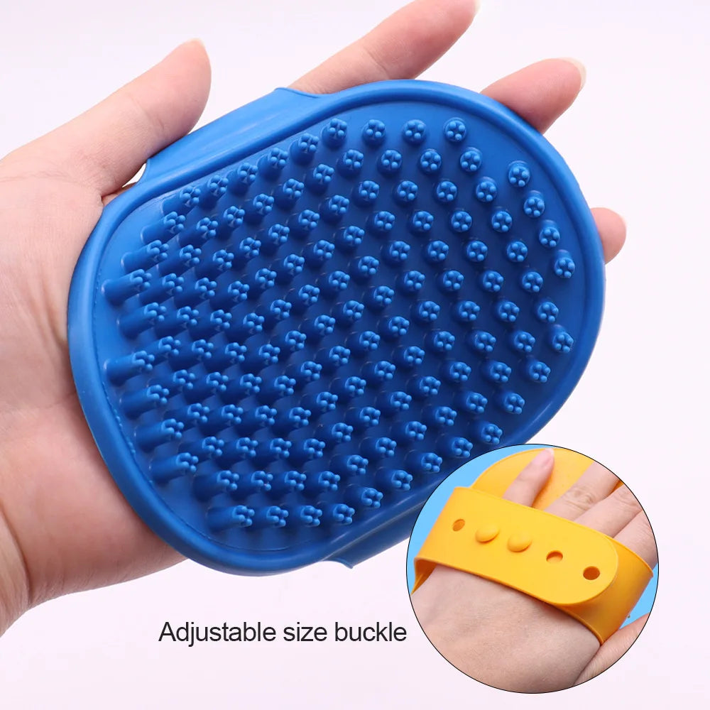 Pet Massage Bath Brush, Dotted Shower Scrubber for Short Hair Dogs & Cats, Pet Grooming Bathing Supplies